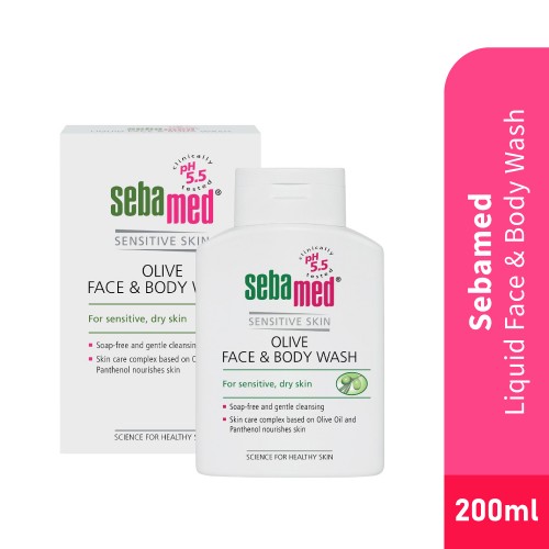 SEBAMED Liquid Cleanser Face & Body Wash 200ml for Sabun Baby, Sabun Badan, Sabun Mandi, 沐浴露