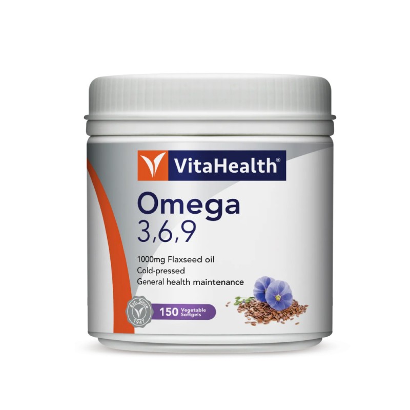 VITAHEALTH Omega 3,6,9 150's- Flaxseed Oil, Omega 3 6 9, Joint Supplement