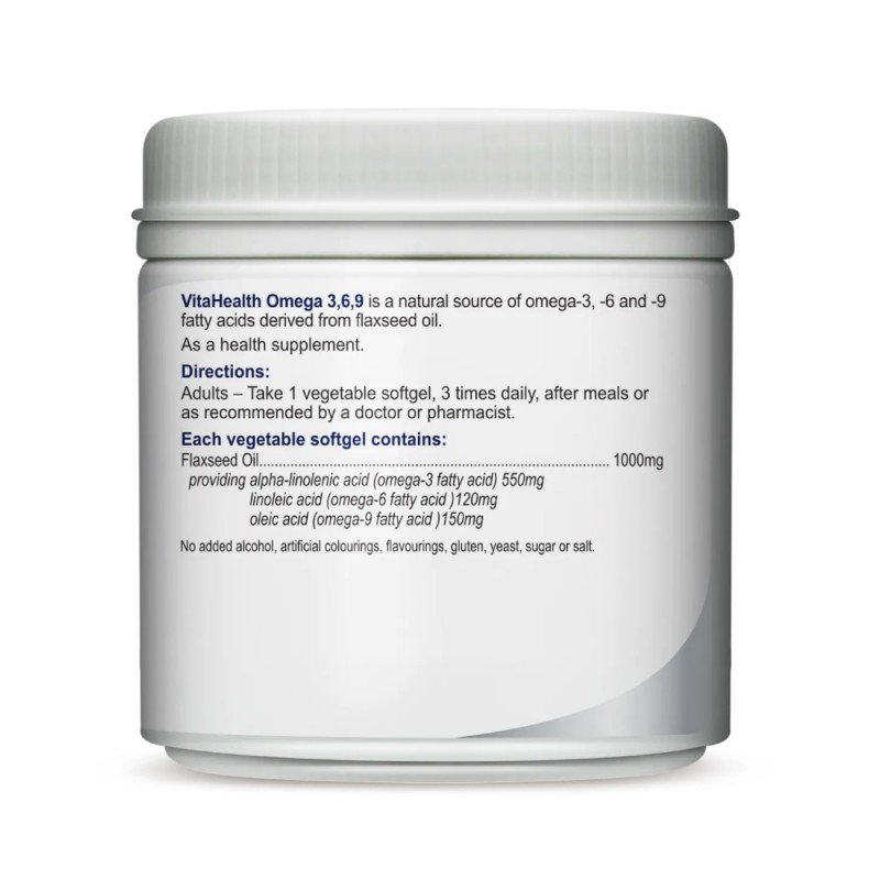 VITAHEALTH Omega 3,6,9 150's- Flaxseed Oil, Omega 3 6 9, Joint Supplement