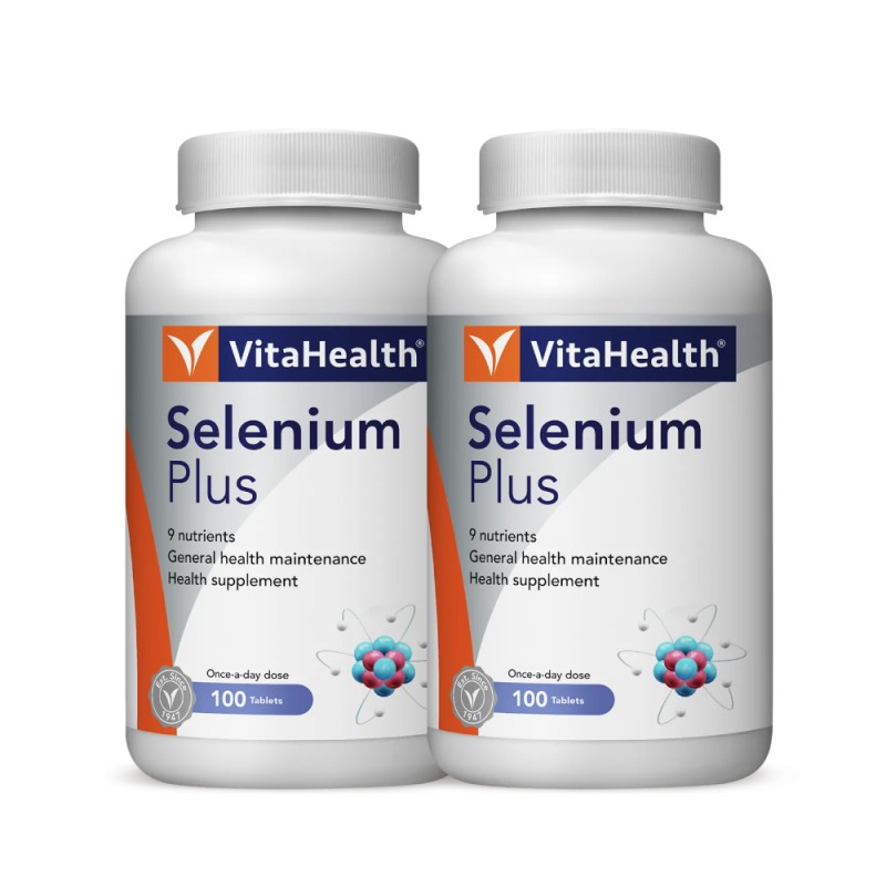 VITAHEALTH Selenium Plus 100's x2 - Vitamin A, Vitamin C, Vitamin E, Magnesium
