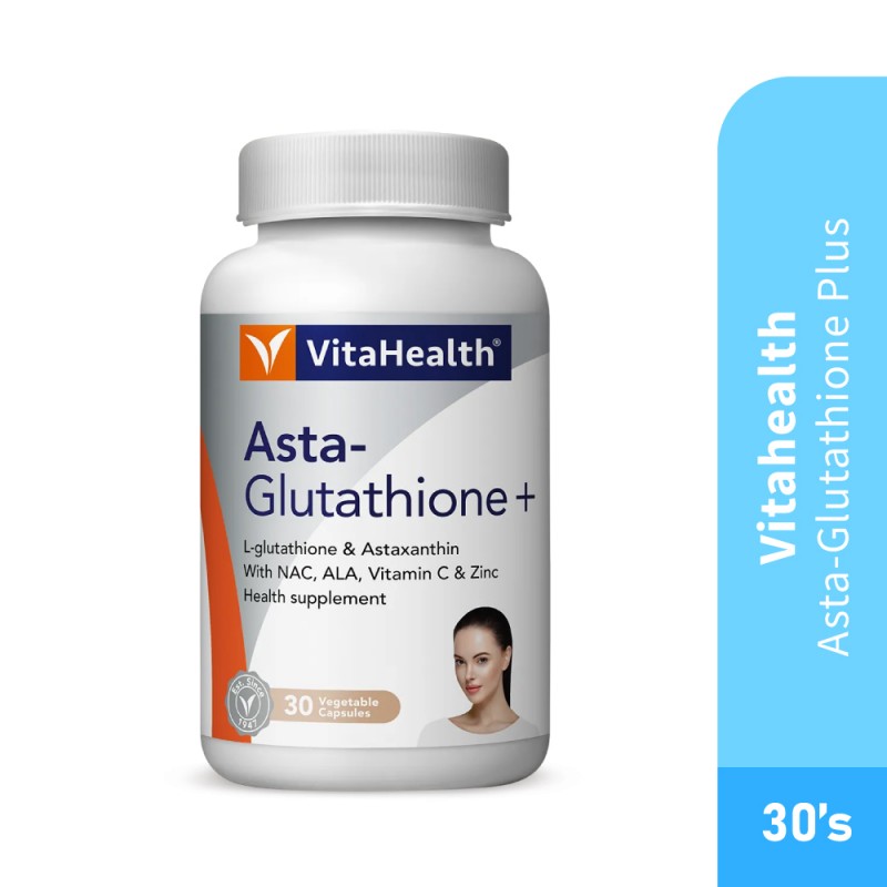 VITAHEALTH Asta-glutathione Plus 30's- L glutathione , Vitamin C , Zinc