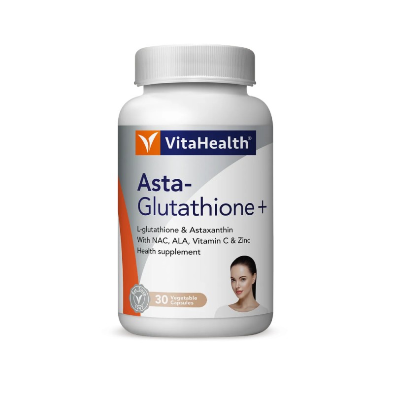 VITAHEALTH Asta-glutathione Plus 30's- L glutathione , Vitamin C , Zinc