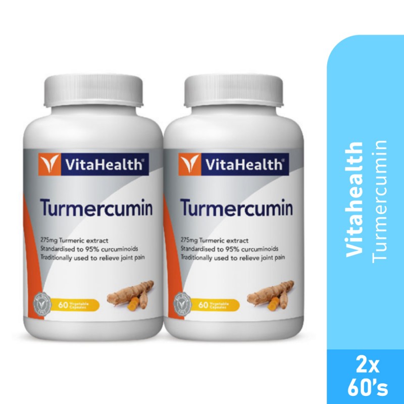VITAHEALTH Turmercumin 2x 60's - Joint Supplement, Tumeric , Antioxidant Supplement