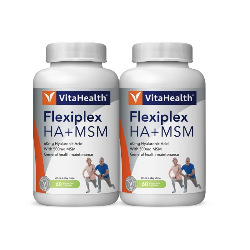 VITAHEALTH Flexiplex HA+MSM 2x 60'S- Hyaluronic Acid, Joint Supplement, Joint