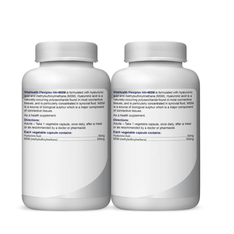 VITAHEALTH Flexiplex HA+MSM 2x 60'S- Hyaluronic Acid, Joint Supplement, Joint