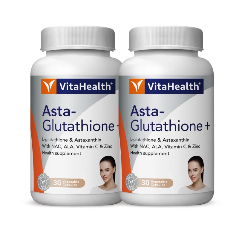 VITAHEALTH Asta-glutathione Plus 2x 30's- L glutathione , Vitamin C , Zinc