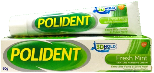 Polident Denture Adhesive Cream 60g (Fresh Mint)