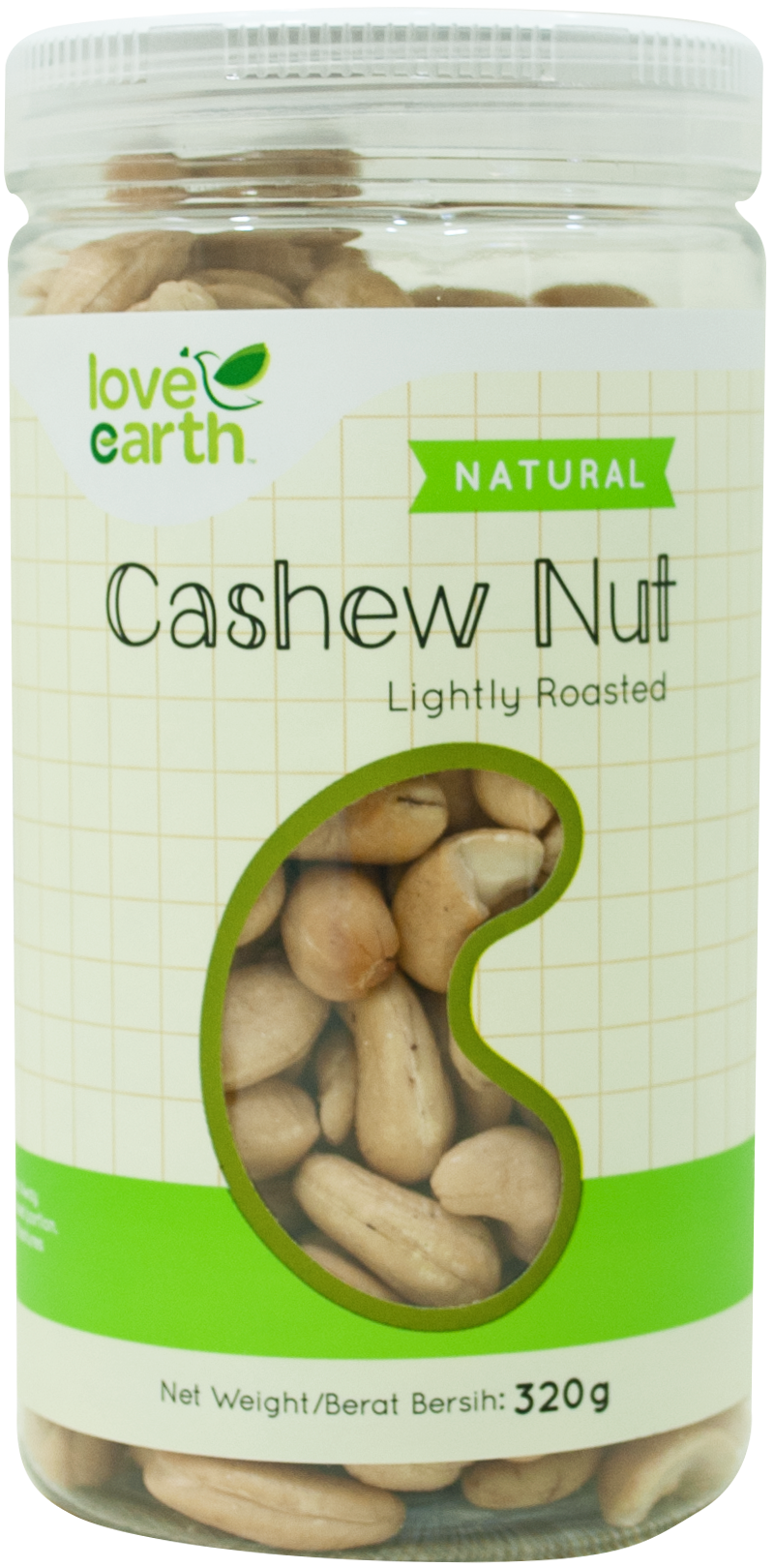 Love Earth Light Roasted Natural Cashew Nut 320g