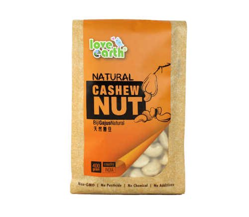 Love Earth Light Roasted Natural Raw Cashew Nut 400g