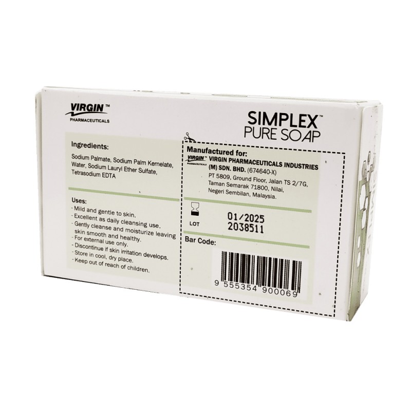 VIRGIN Simplex Pure Soap 100g- Body Wash, Soap, 肥皂