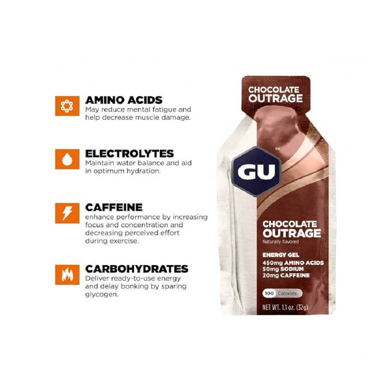 LAC Gu Energy Gel 32g - Chocolate Outrage