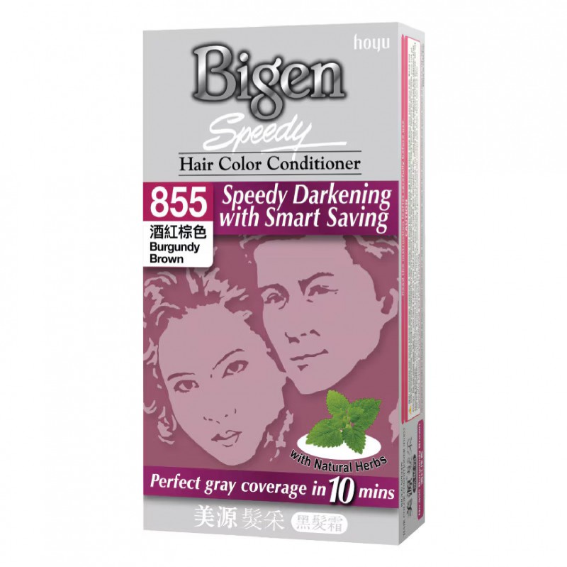 BIGEN Hair Color Conditioner 855 Burgundy Brown - Bigen Burgundy Brown Hair Color 美源 染发剂 染发膏