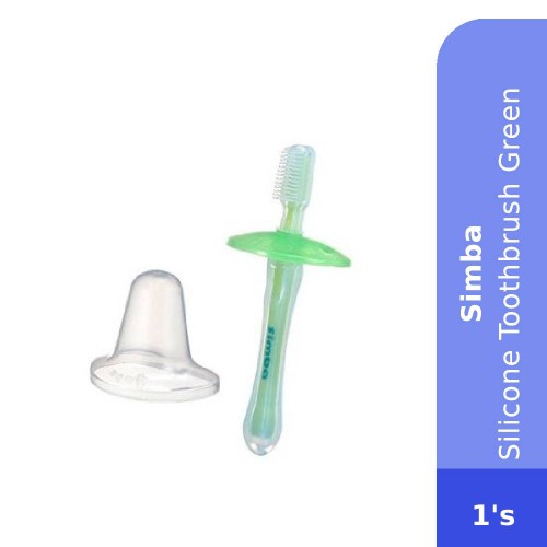 SIMBA Silicone Toothbrush Green - Baby Accessories, Silicone Toothbrush, Toothbrush
