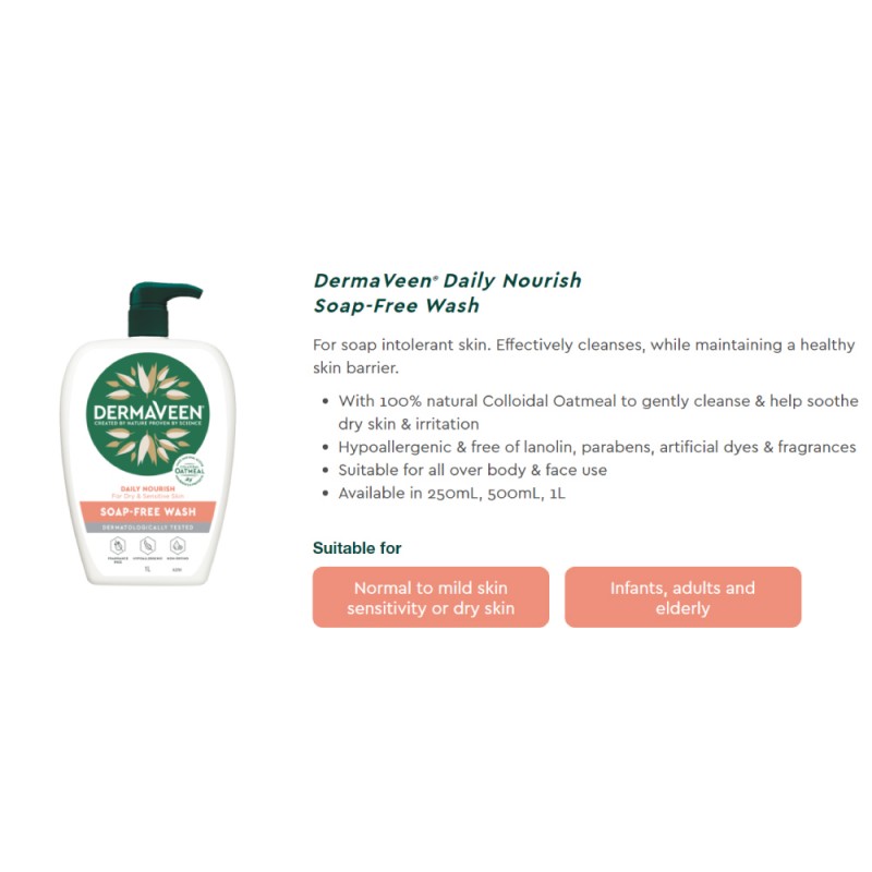 Dermaveen Soap Free Wash PH5.5 500ML
