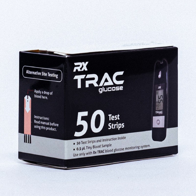 Rx Trac Glucose Test Strip 50's Glucometer Blood Test Strip Kencing Manis Test Strip