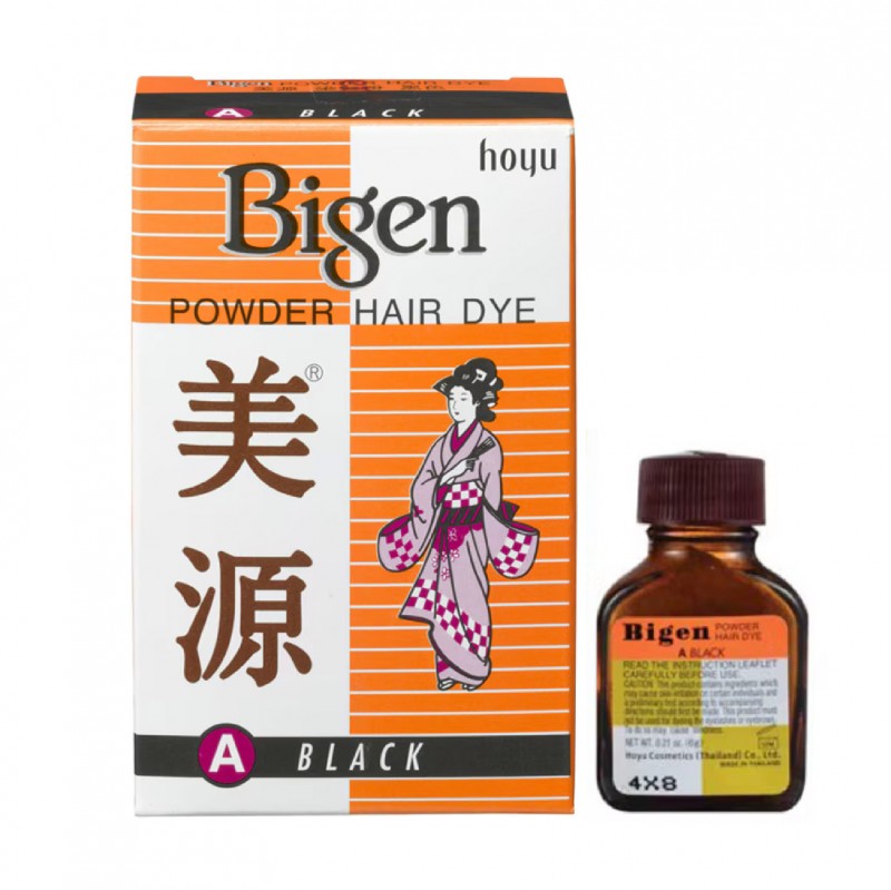BIGEN Hair Powder Dye Black A 6g - Powder Rambut Color Powder Black Hair Color 染发剂 / 美源 染發劑