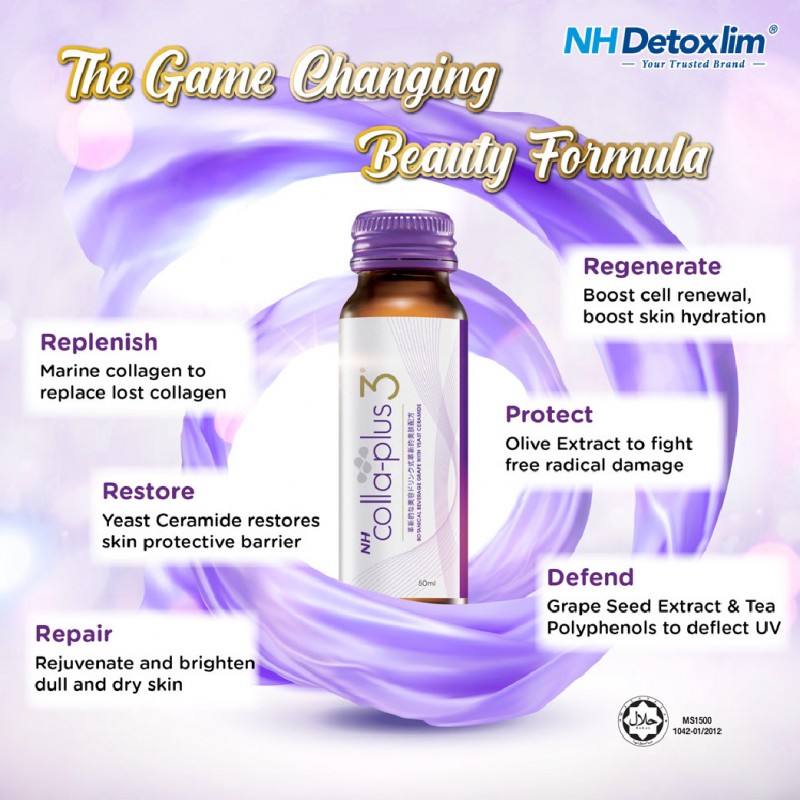 [B1F1] NH Colla Plus 3 Whitening Anti aging Collagen 50ml 12's 美白膠原蛋白 肽 飲品 [EXP : 04/26]