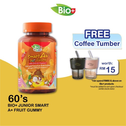 BIO+ Junior Smart A+ Gummy 80's – Multivitamin Gummies for Kids' Growth & Brain Support