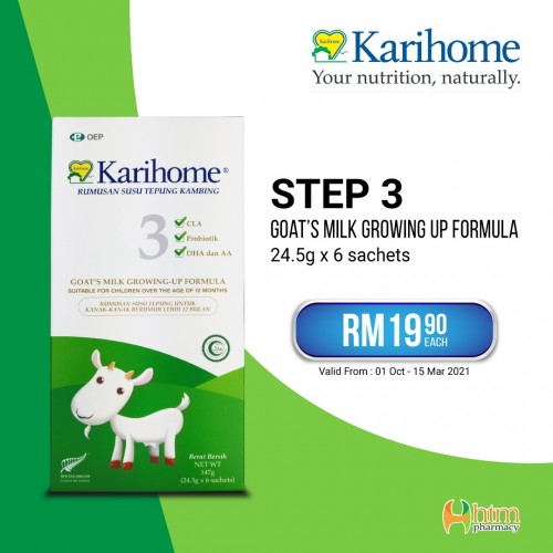 Karihome Goat Milk Growing Up Formula (Step 3) 24.5g x 6 sachets