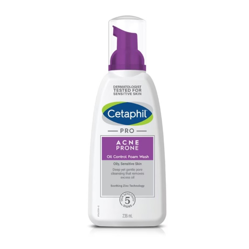 CETAPHIL Pro Acne Prone Foam Face Wash 236ml for Facial Cleanser, Cetaphil Face Wash