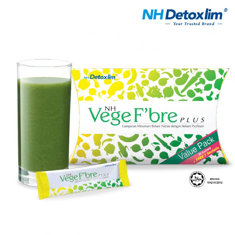 NH Vege Fibre Plus Detox Slimming Drink 30's+7's /Vegetarian minuman kuruskan badan/葉綠素 , 排毒+瘦身