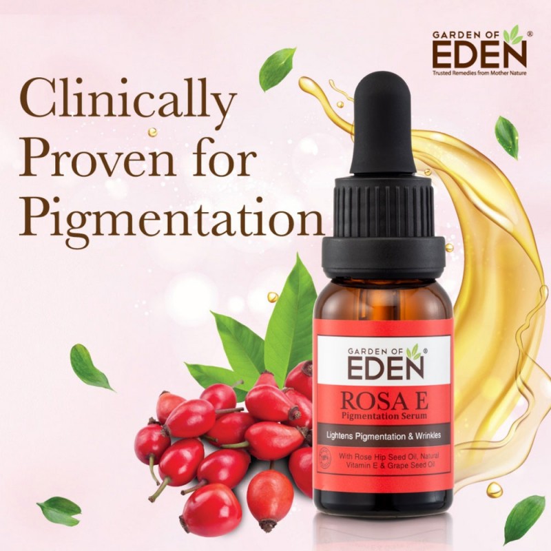 GARDEN OF EDEN Rosa E With Natural Vitamin E 5ml- Skin Care, Serum, Pigmentation Serum