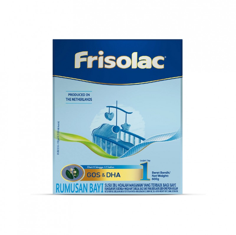 FRISOLAC Gos & Dha Step 1 (0-12 Bulan) Milk Powder 600g - Susu Tepung Infant / Baby Milk Formula 奶粉