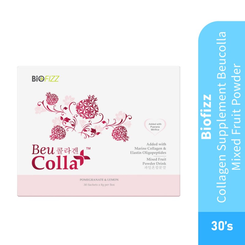 BIOFIZZ Collagen Supplement Beucolla Mixed Fruit Powder 30'S 胶原蛋白 Whitening Supplement