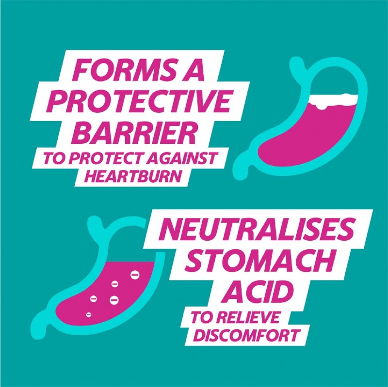 GAVISCON Double Action Liquid Antacid 300ml - Fast Relief from Heartburn & Indigestion 缓解胃灼热, 消化不良