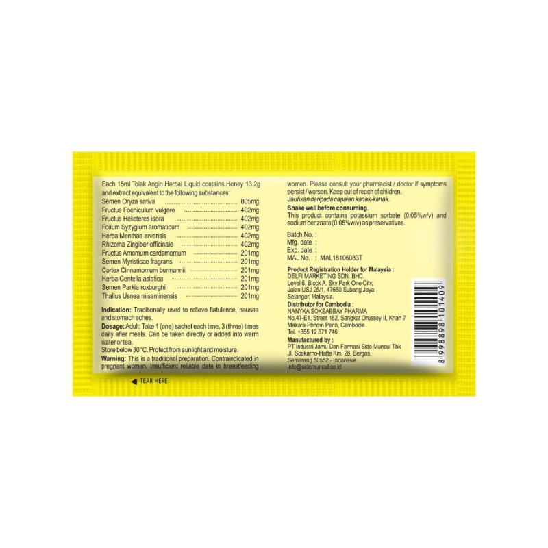 Tolak Angin Herbal Liquid 5s x15ml