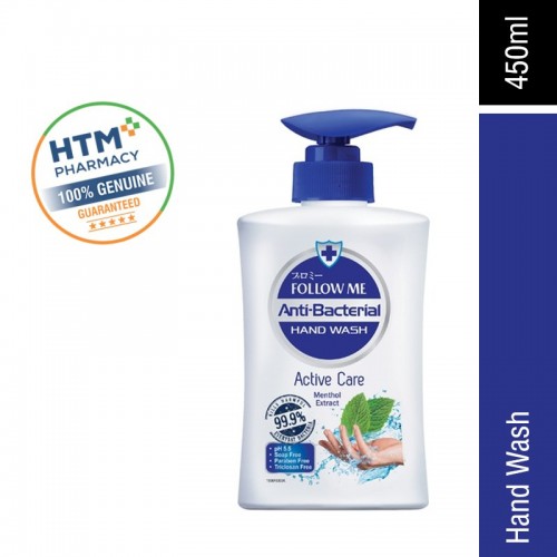 Follow Me Antibacterial Hand Wash 450ml - Active Care