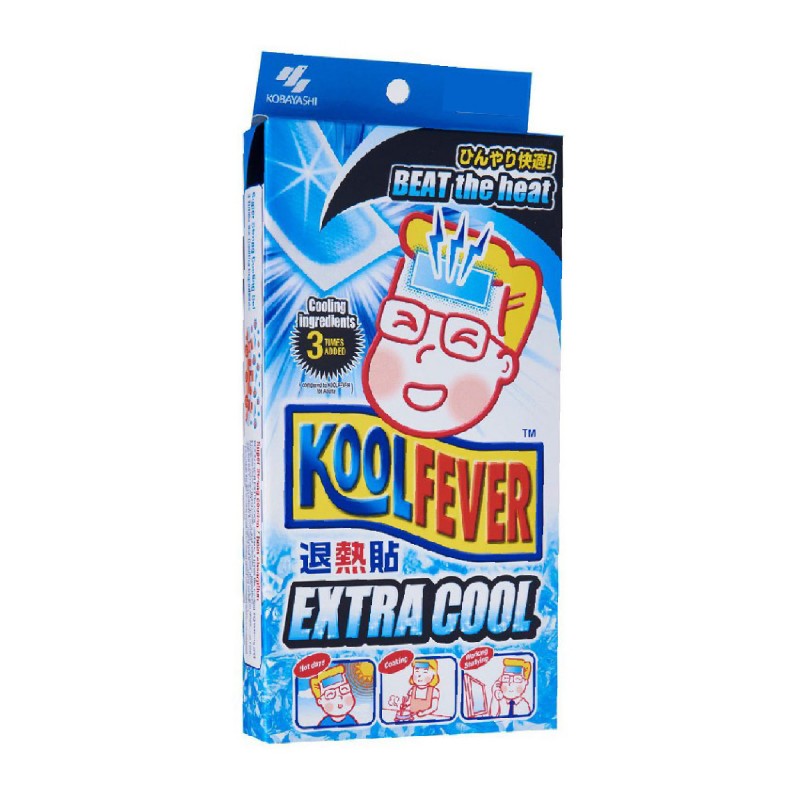 KOOLFEVER Extra Cool 12's for Fever, Cool Fever for Adult, Kool Fever with Cooling Effect, Cool Temperature, 退热贴