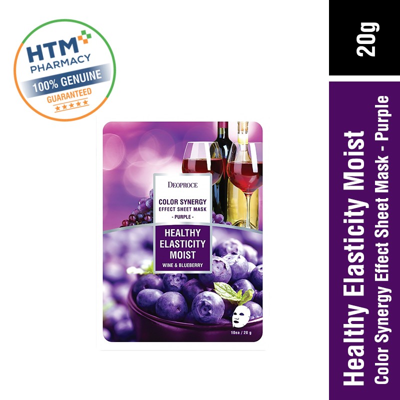 Deoproce Color Synergy Effect Sheet Mask 20G - Purple