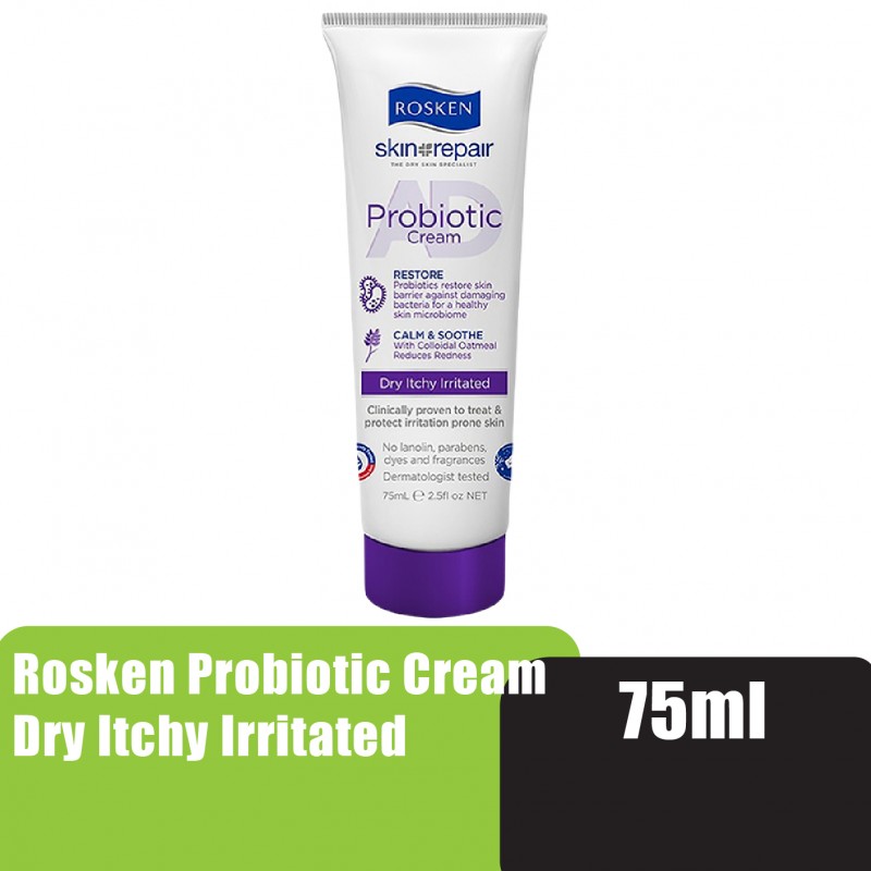 ROSKEN Probiotic Hand Cream 75ml - Dry Itchy Irritated Sensitive skin krim tangan kulit kering 皮膚 敏感 止癢护手霜