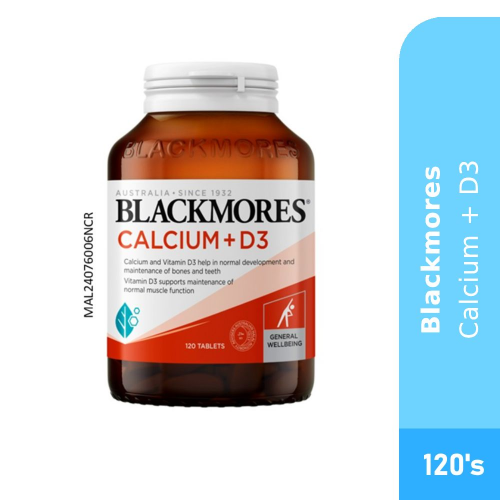 BLACKMORES Calcium + D3 120's for Bone Supplement, Vitamin D3 Supplement, Supplemen Tulang