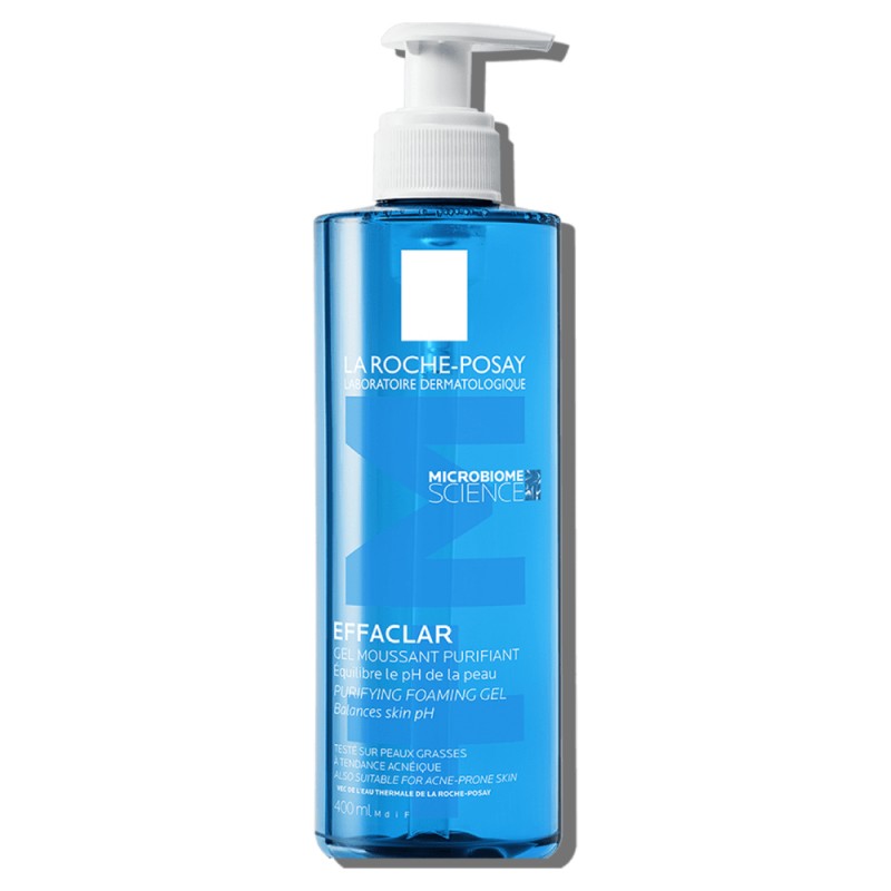 LA ROCHE POSAY Effaclar Purifying Foaming Gel Cleanser 400ml - Facial Cleanser For Oily Acne Prone & Sensitive Skin