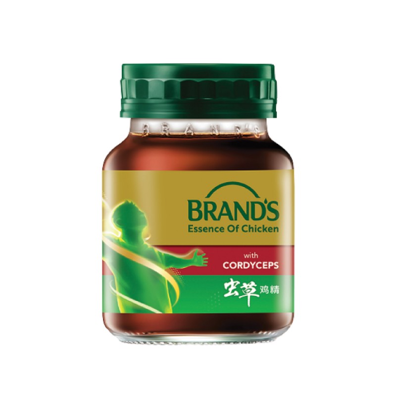 BRANDS Essence of Chicken with Cordyceps 70g X 12's with High Protein Chicken Essence for Respiratory, Immune & Energy
