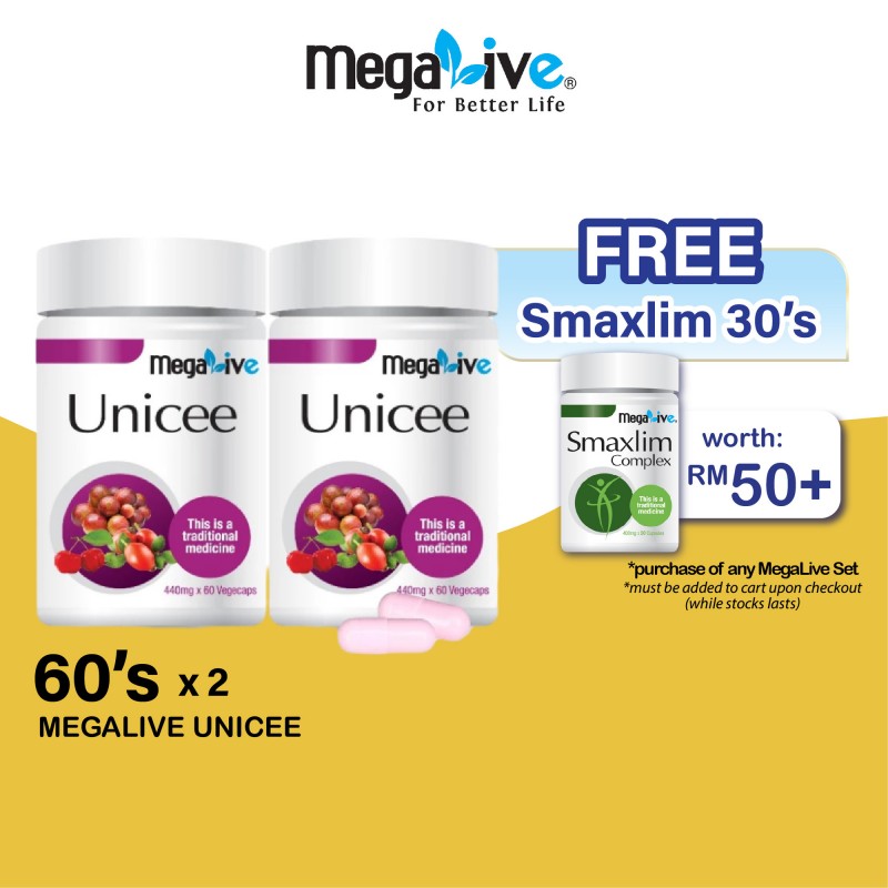 MEGALIVE Unicee 60's X 2 Vitamin C Supplement, Antioxidant Supplement