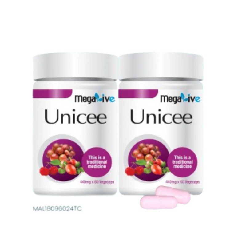 MEGALIVE Unicee 60's X 2 Vitamin C Supplement, Antioxidant Supplement