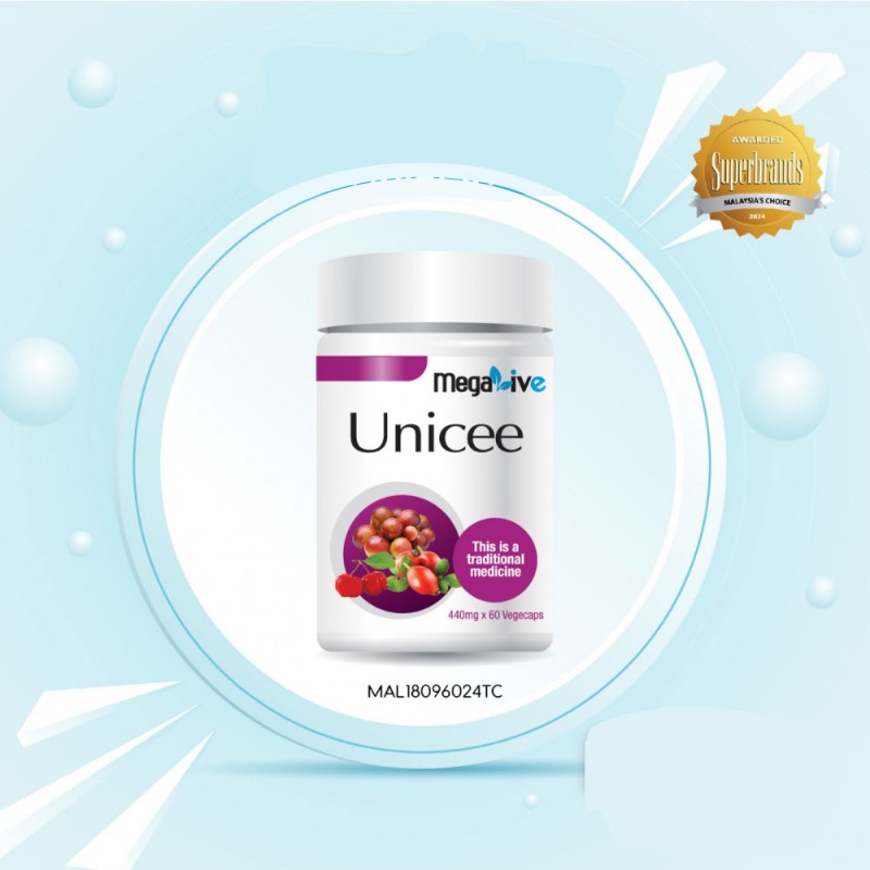 MEGALIVE Unicee 60's X 2 Vitamin C Supplement, Antioxidant Supplement