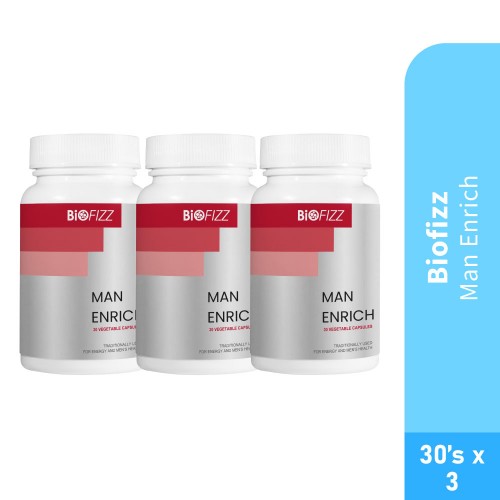 BIOFIZZ Man Enrich 30'S X 3 for Men Supplement, Energy Booster