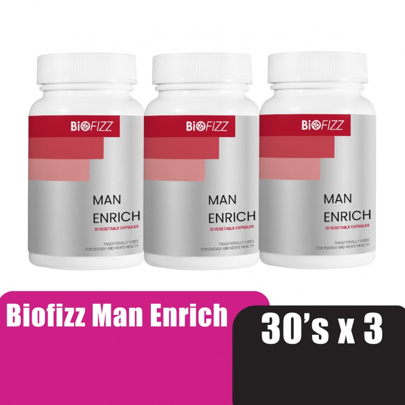 BIOFIZZ Man Enrich 30'S X 3 for Men Supplement, Energy Booster