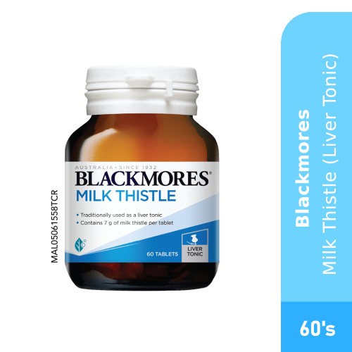 BLACKMORES Milk Thistle 60's for Liver Tonic, Fatty Liver Supplement, Liver Supplement