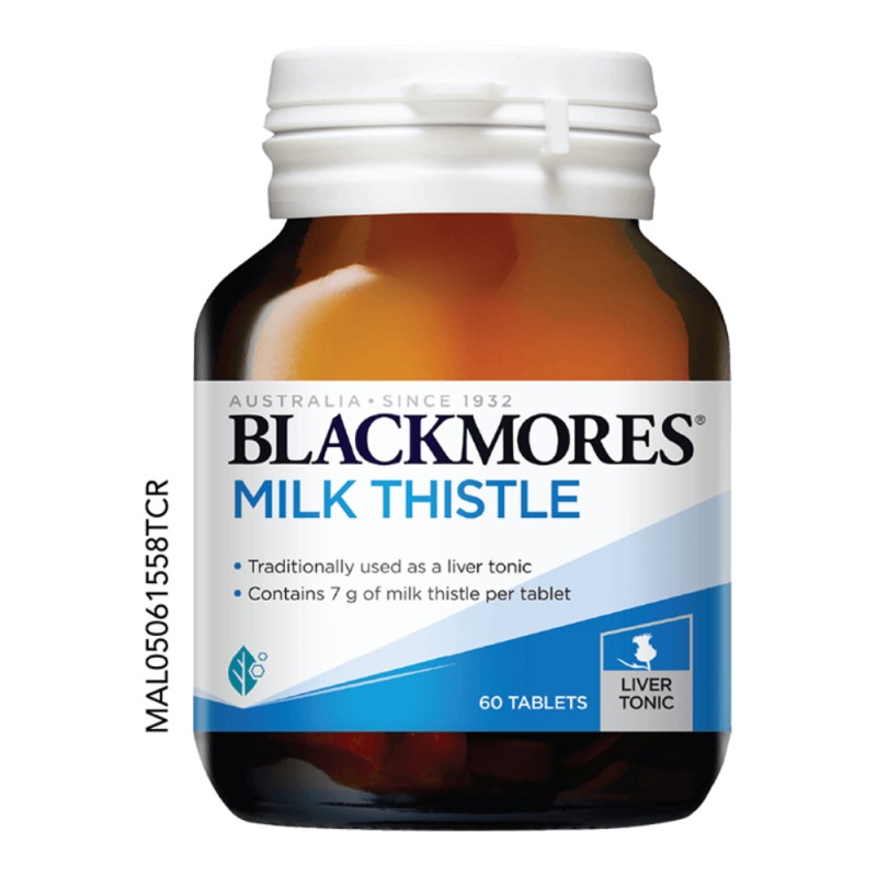 BLACKMORES Milk Thistle 60's for Liver Tonic, Fatty Liver Supplement, Liver Supplement