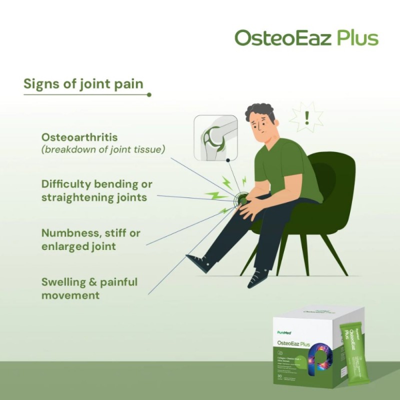 PUREMED OsteoEaz Plus 10g X 30's with Cucurmin, Turmeric, Joint Supplement