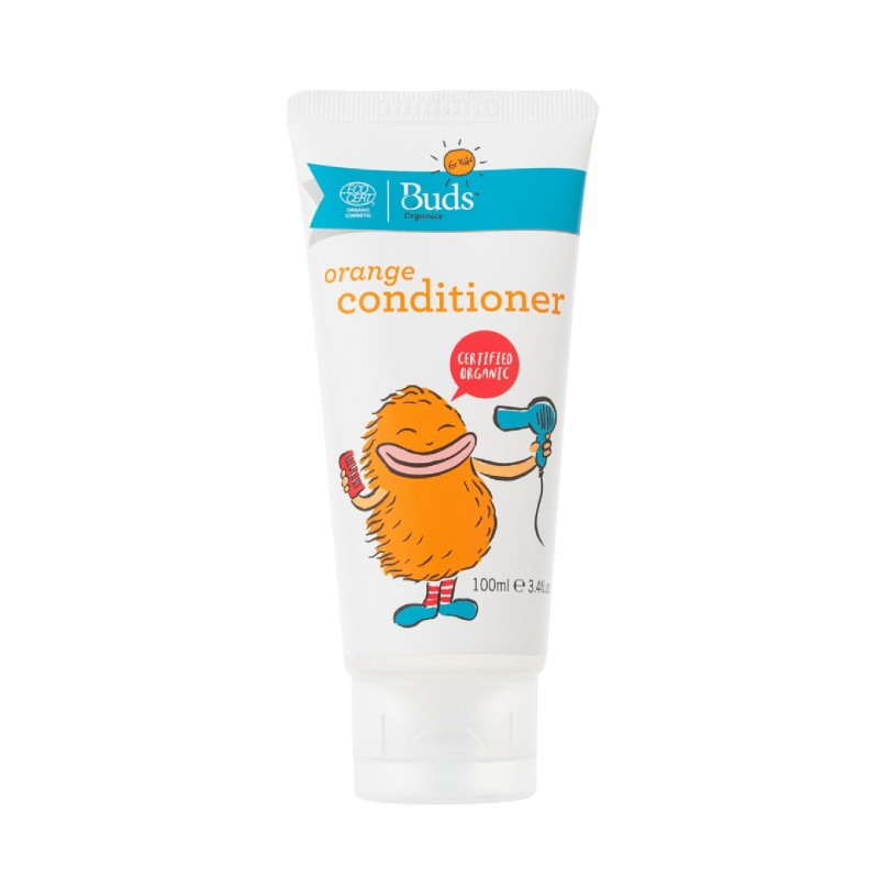 Buds Lavender Kids Conditioner 100ml - Orange with jojoba oil & Shea butter (help remove tangle)