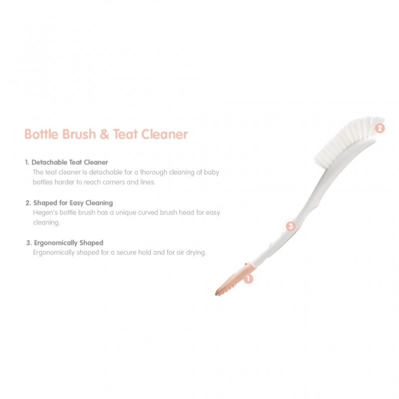 HEGEN Bottle Brush & Teat Cleaner- Brush Cleaner, Brush, Nylon
