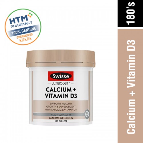 Swisse UltiBoost Calcium + Vitamin D 180's