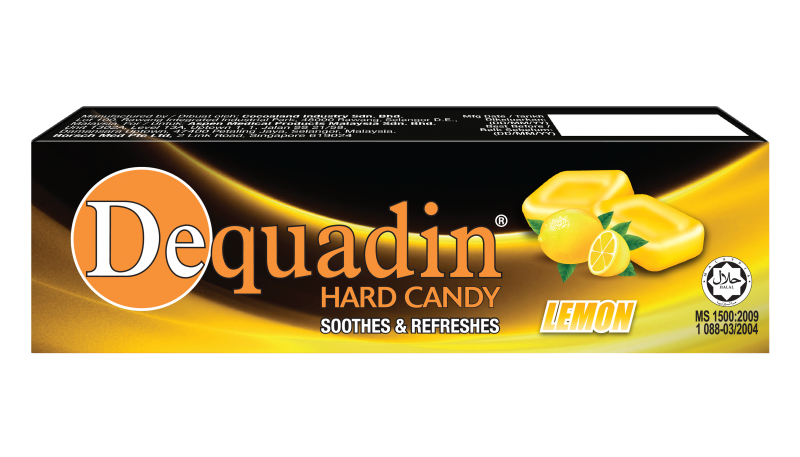DEQUADIN LOZENGES CANDY 10'S -  LEMON HARD