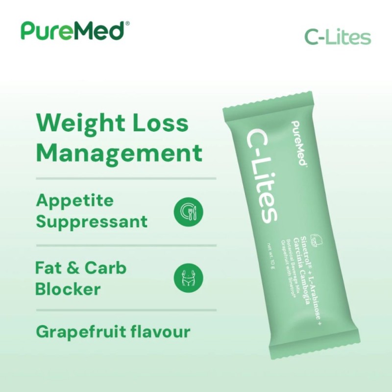 PUREMED C-LITES 10G X 20'S for Weight Management, Metabolism Booster